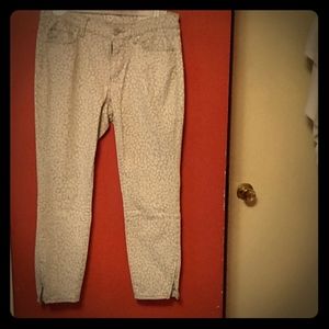 Patterned Ankle-Length Slacks